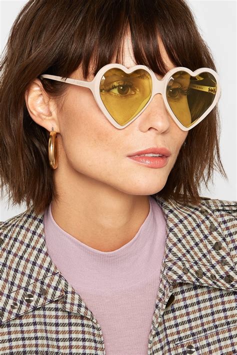 heart gucci sunglasses|Gucci 61mm round sunglasses.